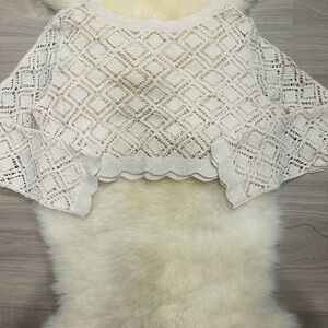 Rebellion Cream Crochet Top. RD/RD